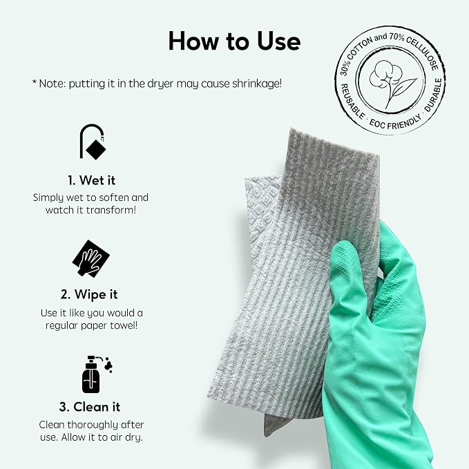 Swedish Dishcloths for Kitchen, 5 Pack Swedish Dish Cloths, Ultra Absorbent - Image 5