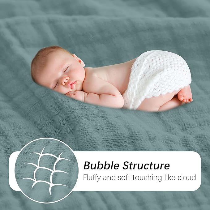 SWEET DOLPHIN Muslin Baby Bath Towels Blanket - Image 7