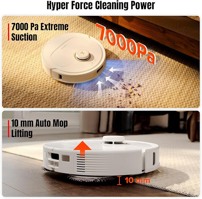 roborock Qrevo MaxV Robot Vacuum and Mop, FlexiArm Design, Hot Water Re-Wash & - Image 4