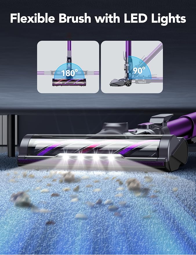 Cordless Vacuum Cleaner, Rapid Clean 23 Kpa Powerful Suction, 1.3 L Large - Image 4