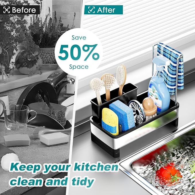 Stainless Steel Sink Caddy, Sponge Holder - Image 8