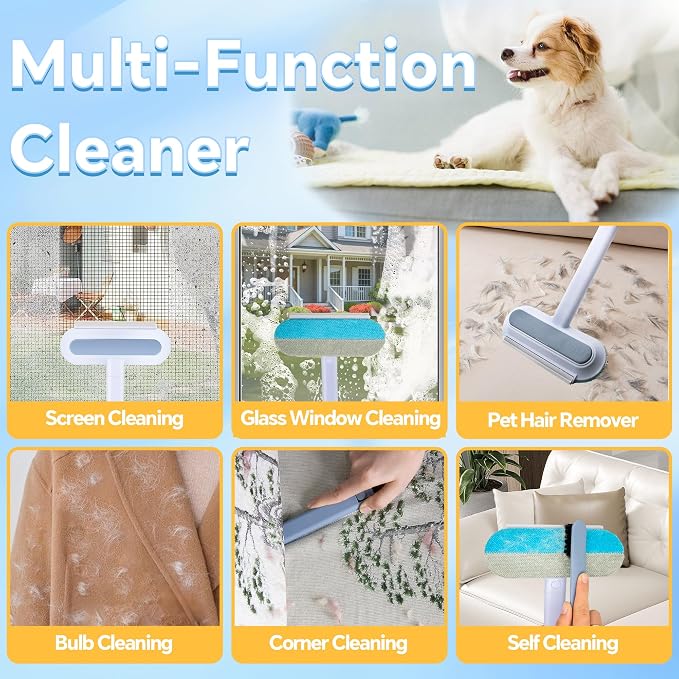 4 in 1 Mesh Screen Cleaner, Pet Hair Removal Tool - Image 2