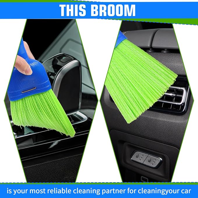 Whisk Broom Hand Brush Fiber Outdoor Car Broom - Image 3
