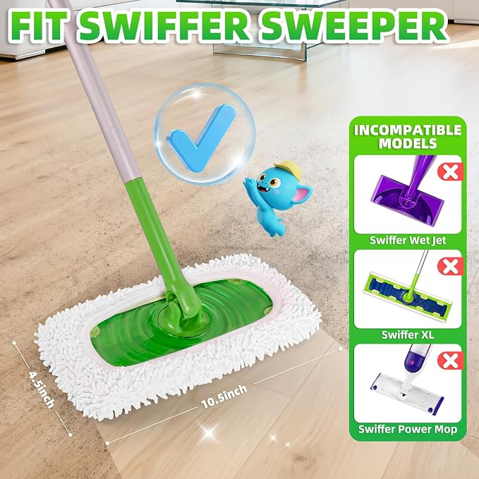 6 Pack Reusable Mop Pads Compatible - Image 2