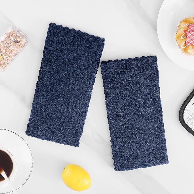 Homaxy 24 Pack Dish Towels for Kitchen, Super Soft and Absorbent Coral Velvet - Image 7
