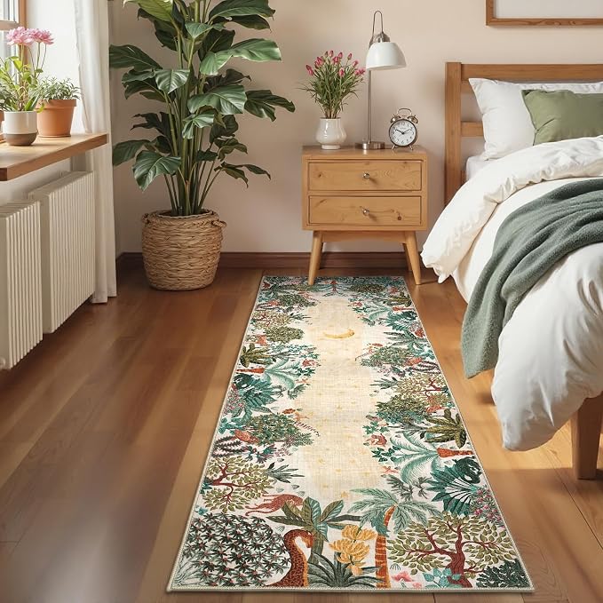 GarveeHome 2x6 Jungle Washable Runner Rug - Image 3