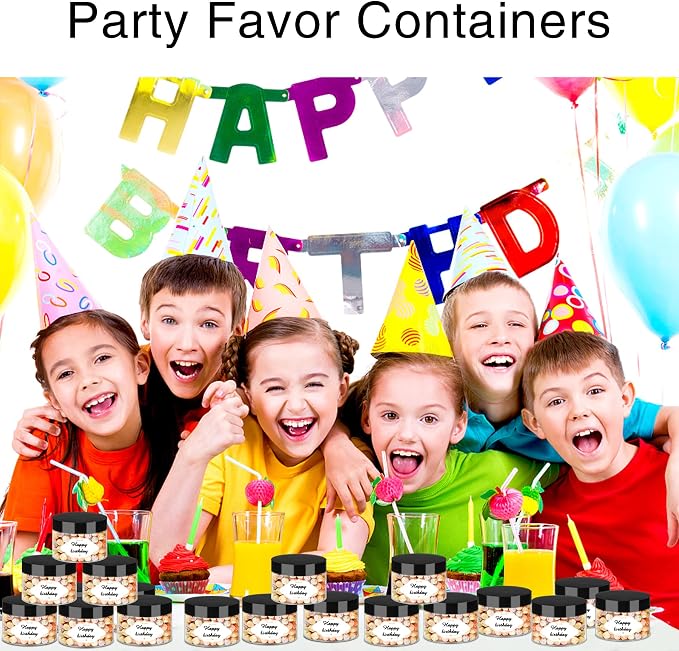 Plastic Jars with Lids, 4 OZ Slime Containers 72 Pcs Empty Clear Plastic Jars - Image 5