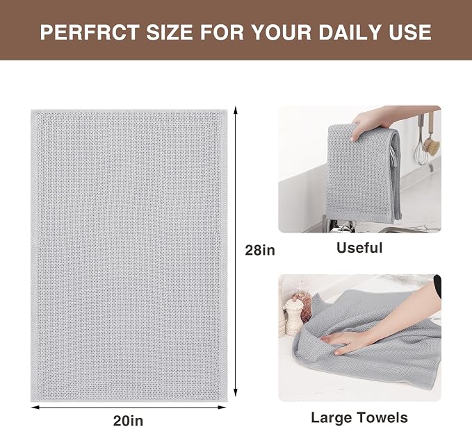 Homaxy 100% Cotton Waffle Weave Kitchen Dish Towels, Ultra Soft Absorbent Quick - Image 3