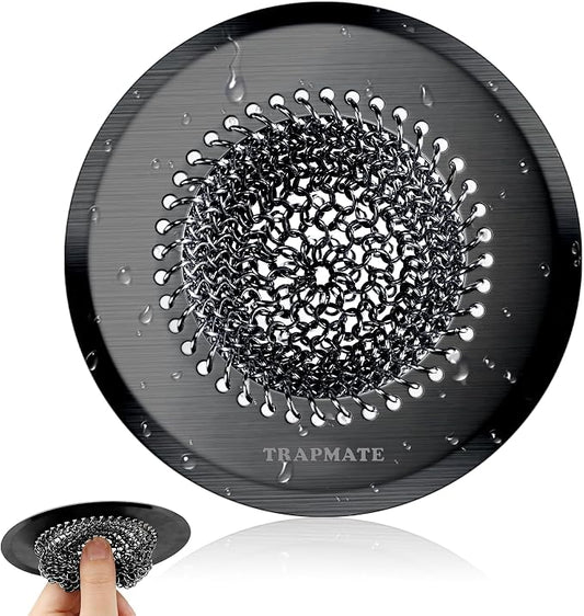 TRAPMATE Sink Drain Strainer, Reversible Chain Mesh Kitchen Sink Drain Strainer by TRAPMATE