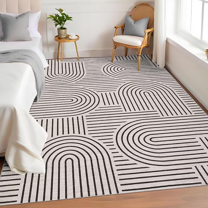 Washable Rug 3x5 Area Rugs for Living Room, Abstract Rug for Bedroom, Soft - Image 3