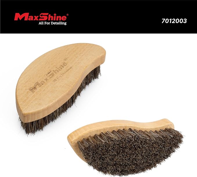 Maxshine Universal Ergonomic Interior Detailing Brush | Soft Horsehair & PP - Image 3