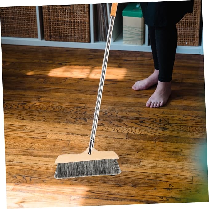 Broom Long Handle Soft Bristle Sweeper Indoor Floor Brush Hair Broom - Image 2