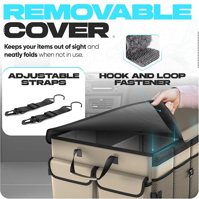 FORTEM Trunk Organizer For SUV Car Trunk Organizer, Foldable Storage, Car - Image 5