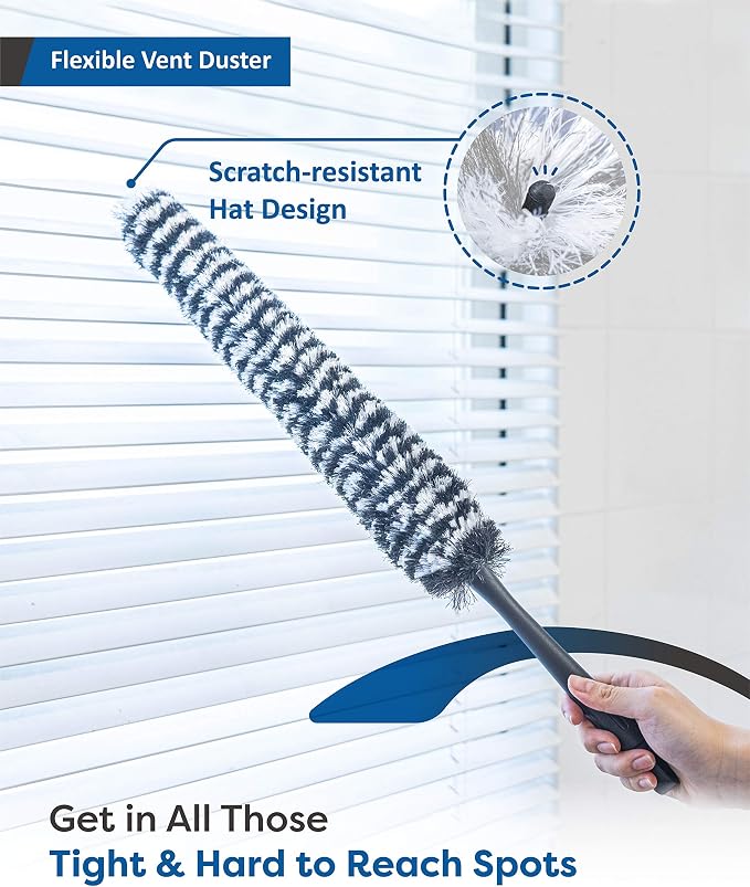Feather Duster Kit with 5.6ft Extension Pole, 4 Dusting Brush - Image 6