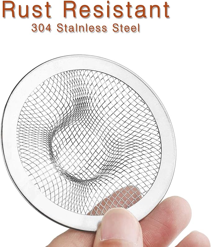 2pcs Heavy Duty Stainless Steel Slop Basket Filter Trap, 2.75" Top / 1" Mesh - Image 7