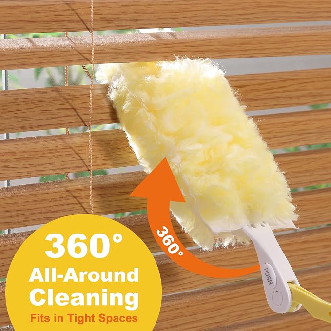 JOYMOOP Scented Telescopic Duster kit, 3FT Extendable Handle + 24 Yellow Refill - Image 6