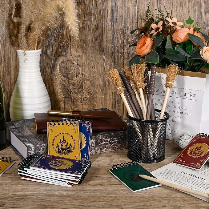 24 Pcs Magical Wizard Notepads Set Spiral Notebooks and Magic Wand Pencils - Image 5