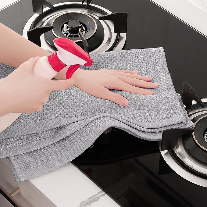 Homaxy 100% Cotton Waffle Weave Kitchen Dish Towels, Ultra Soft Absorbent Quick - Image 5