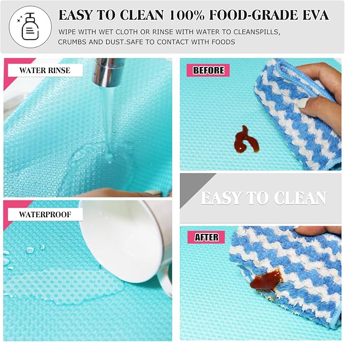 20Pcs Refrigerator Liners, Washable Fridge Liner Shelf Mats Refrigerator Pads - Image 4