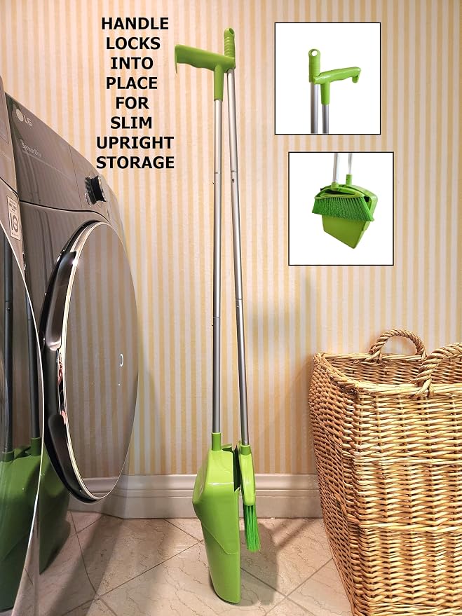 Broom and Dustpan Set for Home, Angled Broom and Upright Dustpan - Image 7