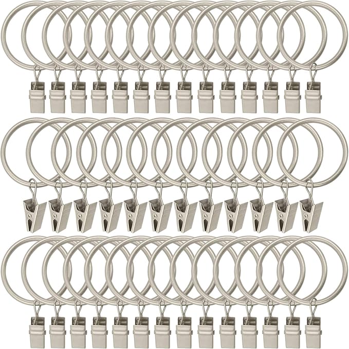 40 Pack Metal Curtain Rings by AMZSEVEN