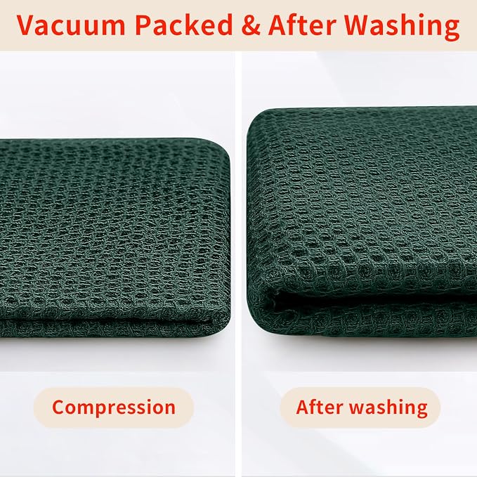 Homaxy 100% Cotton Waffle Weave Kitchen Dish Towels, Ultra Soft Absorbent Quick - Image 8