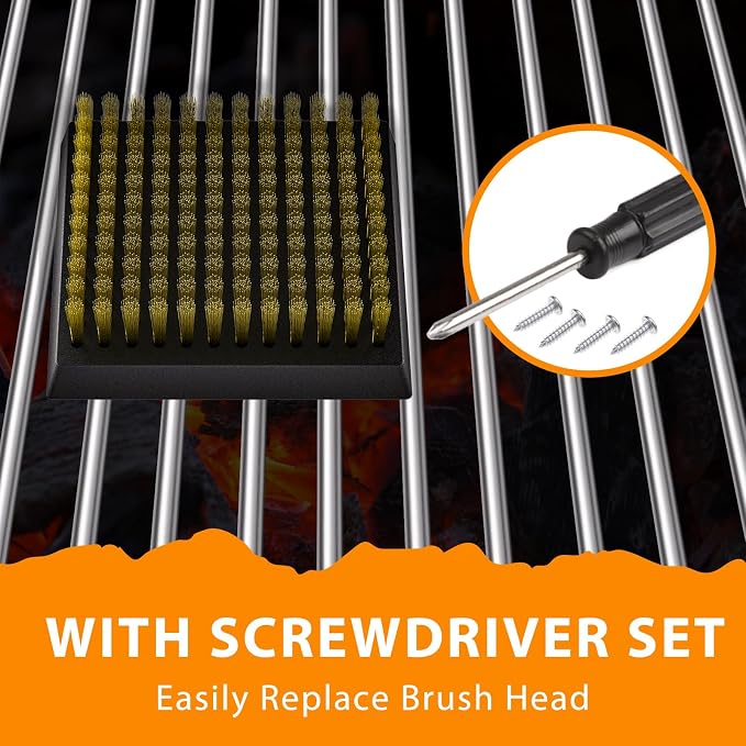 ENLOY Copper Wire Grill Brush Replacement Head, Grill Cleaning Bristle Brush - Image 8