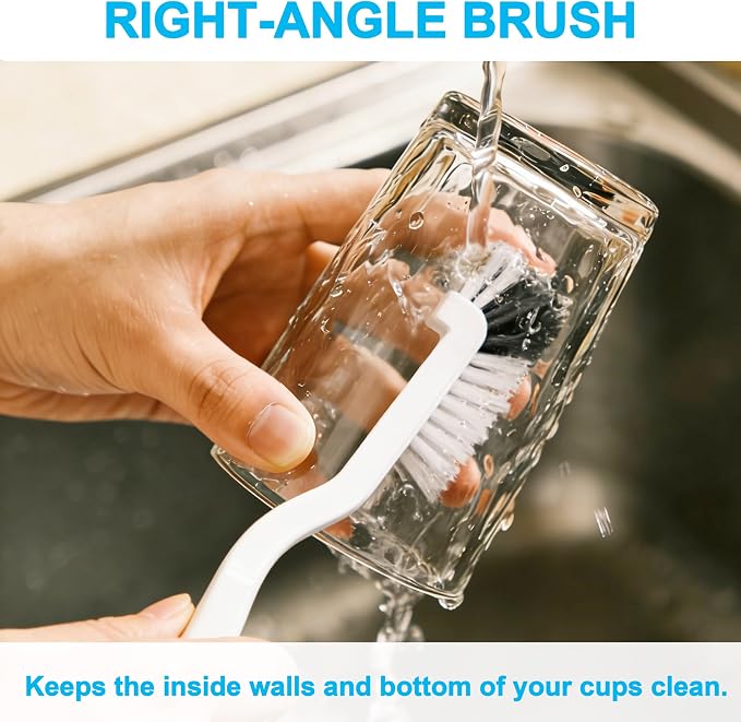 14Pcs Crevice Cleaning Brush Set, Hard Bristle Scrub Brushes Tools, V Shape - Image 4