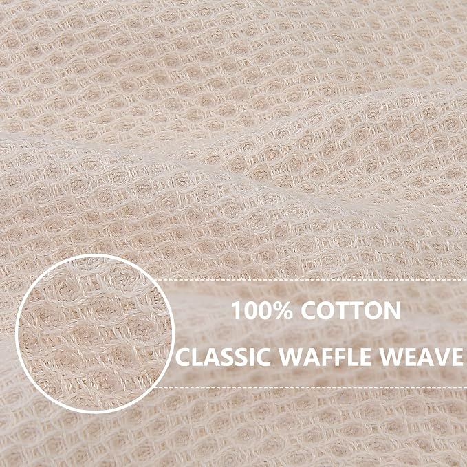 Homaxy 100% Cotton Oversized Waffle Weave Kitchen Dish Towels, Ultra Soft - Image 2