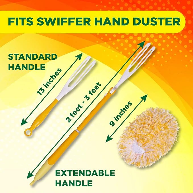 Microfiber Reusable Refills for Swiffer Hand Duster, 360 Degree Dry Duster - Image 2