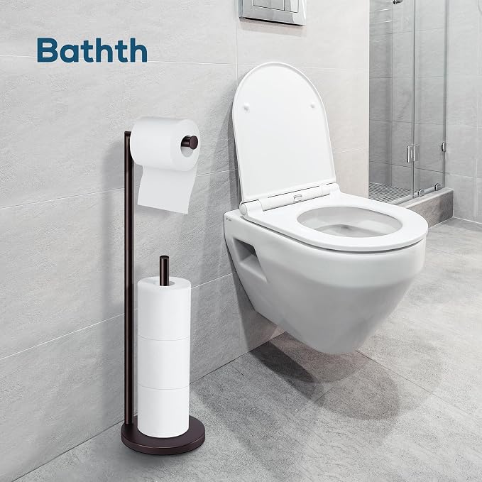 Toilet Paper Holder Stand, Toilet Paper Holder Free Standing, Bronze Toilet - Image 5