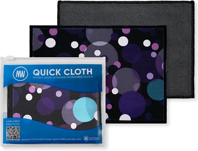 Quick Cloth Microfiber Glasses Cleaning Cloths – 5x7, 2 Pack by MicrofiberWholesale