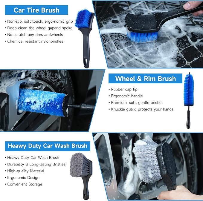 36Pcs Car Detailing Kit, Car Detailing Brush Set, Car Cleaning Kit, Auto - Image 5