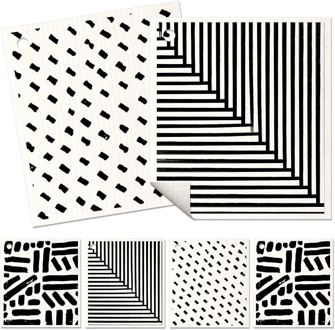 6 Pack Swedish Dishcloths for Kitchen by MissAdola