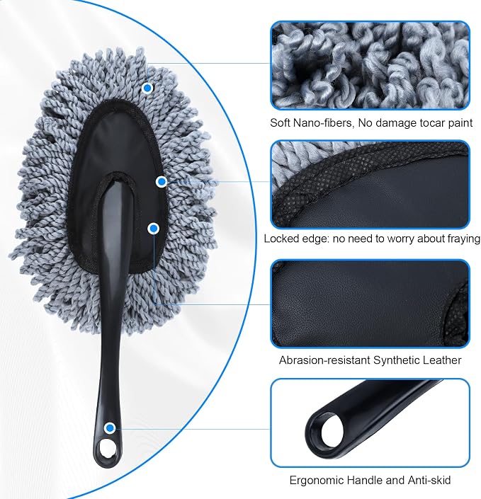 IPELY 6 Pack Car Cleaning Supplies – Car Duster Interior & Brush Interior & - Image 6