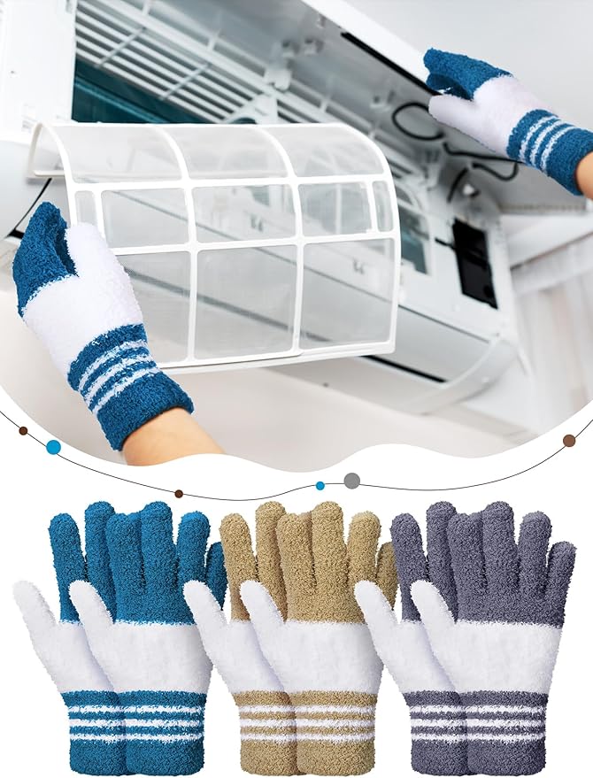 Patelai 3 Pairs Microfiber Plant Dusting Gloves Leaf Cleaning Gloves - Image 6