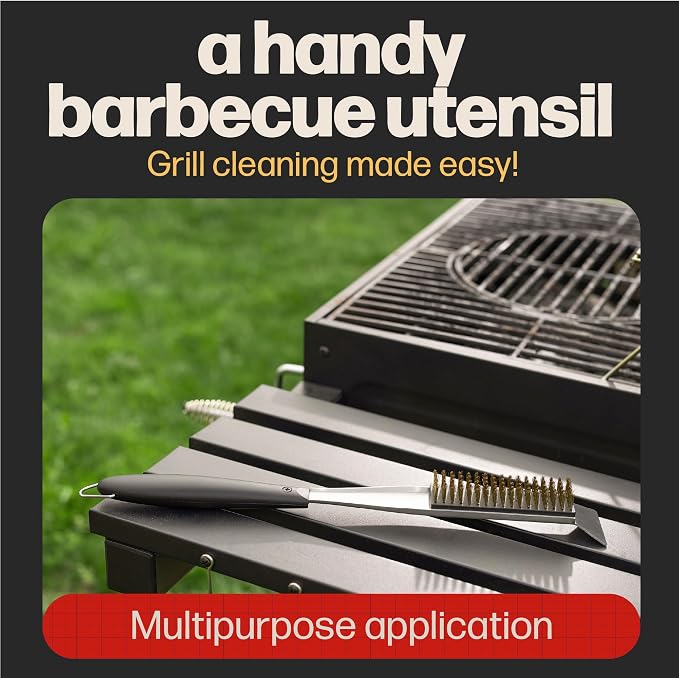 Hans Grill 2-in-1 Pizza Oven Brush & Scraper | Dual-Purpose Pizza Stone Brush - Image 5