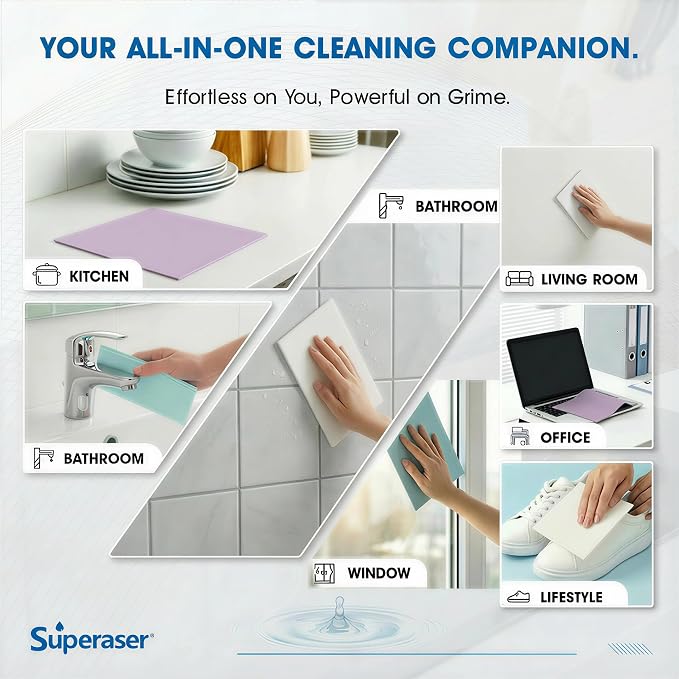 Oversized Magic Cleaning Pads, Melamine Foam Eraser Cloths, Tough Stain Remover - Image 2
