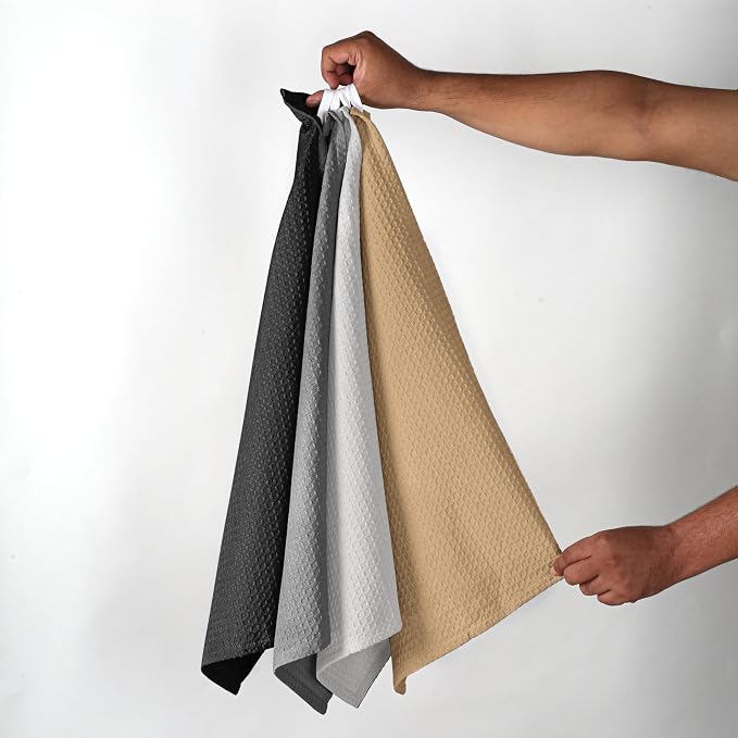 Multicolor Waffle Kitchen Towels, 16x26 Inches, Fast Drying, 100% Cotton - Image 6