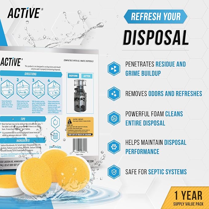 Washing Machine Dishwasher & Disposal Cleaning Tablets - Image 4