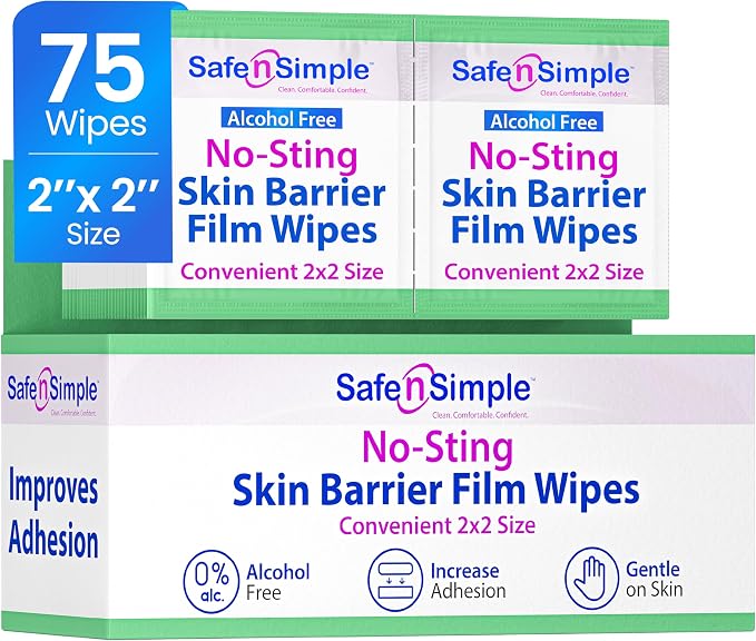 Safe n' Simple No Sting Skin Prep Wipes by SAFENSIMPLECLEANCOMFORTABLECONFIDENT
