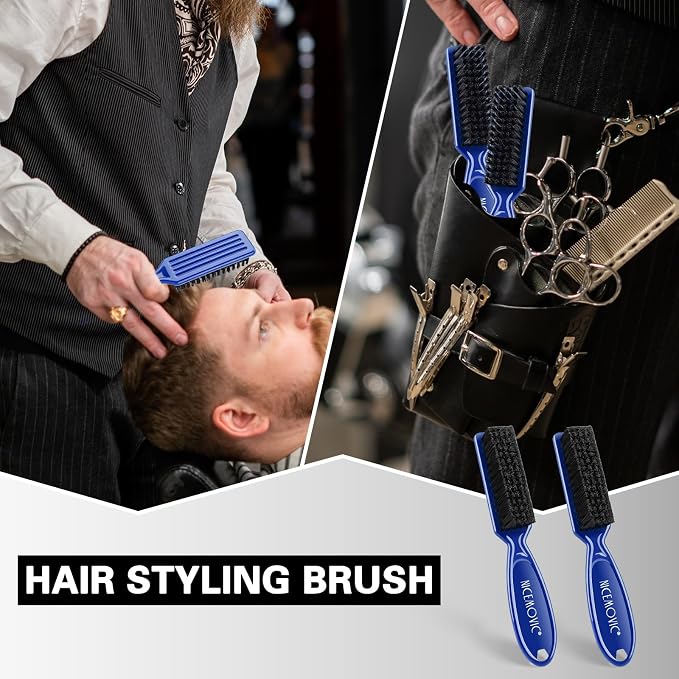 NICEMOVIC 10 Pcs Barber Clipper Cleaning Brush Set, Mini Duster, Nylon Manicure - Image 4
