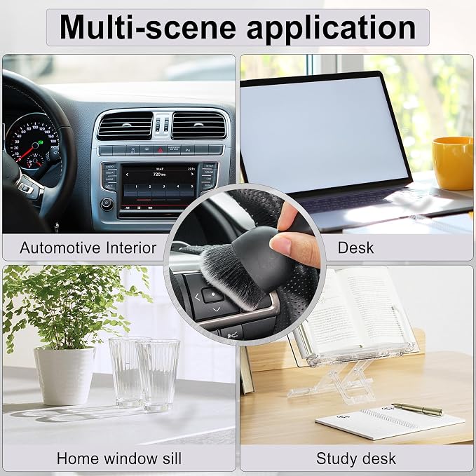 GaRhomxy Car Detailing Brushes, Car Interior Dust Sweeping Soft Brush, Soft - Image 6