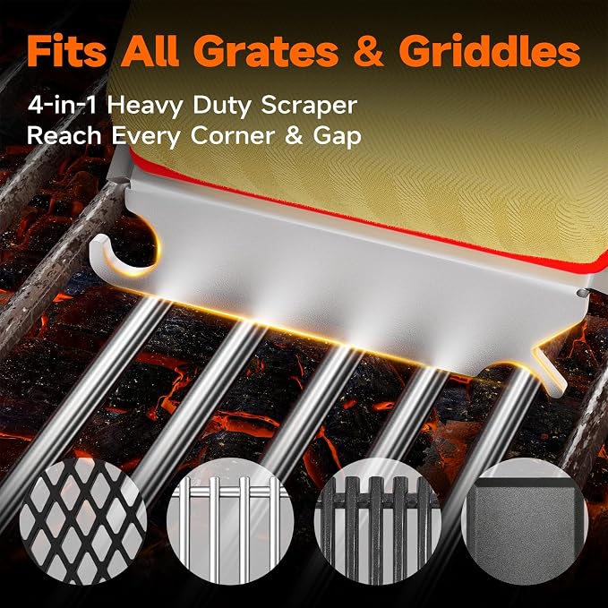 Bristle Free Grill Brush with Scraper - Image 5