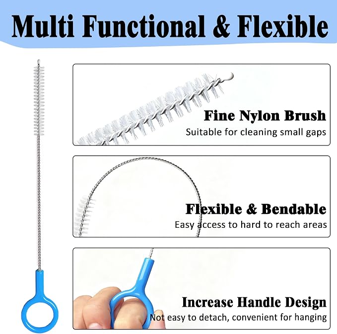 Heavy-Duty Straw Cleaner Brush, Reusable Straws Cleaning Brush - Image 3