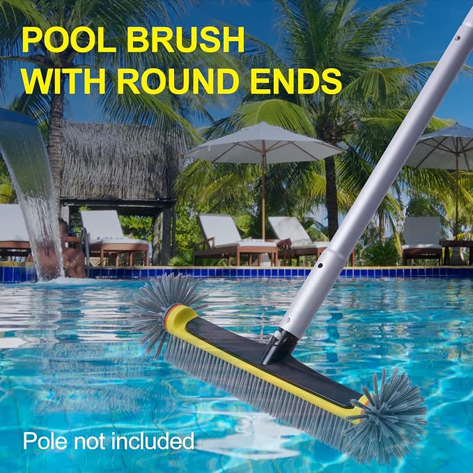 POOLAZA Pool Brush Head with Round Ends, Heavy Duty Pool Brushes - Image 7