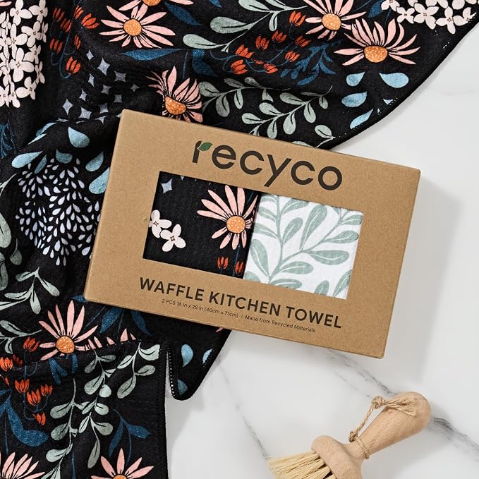 RECYCO Waffle Kitchen Towel Set of 2 - Image 7
