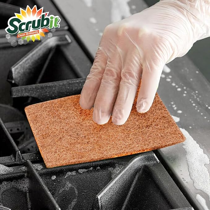 SCRUBIT 100 Pack Natural Scouring Pads - Image 4