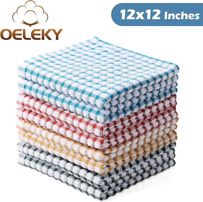 Oeleky 100% Cotton Kitchen Dish Cloths - Image 2
