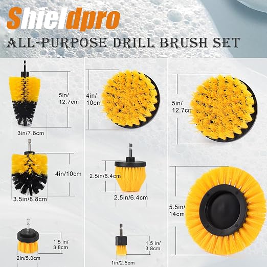 SHIELDPRO 18 Pack Drill Brush Attachment Set, Power Cleaning Scrub Brushes - Image 5